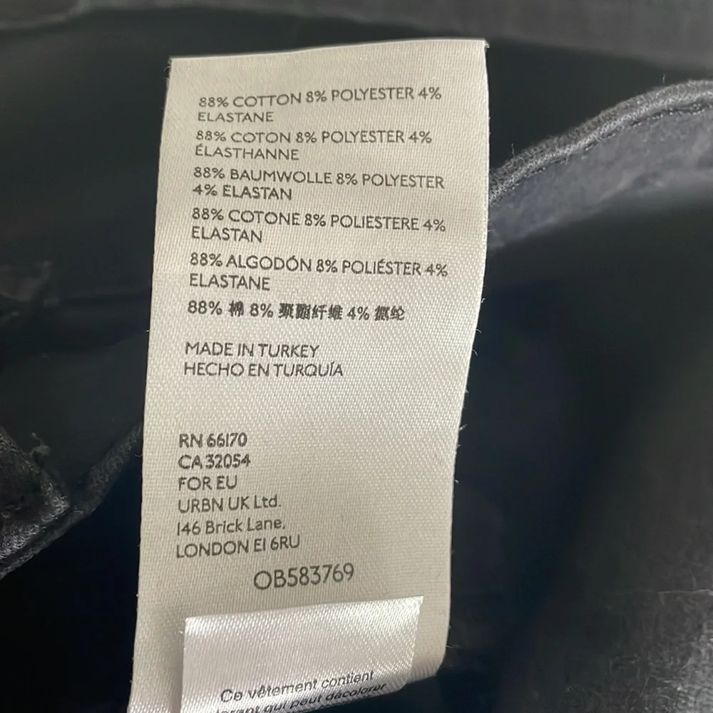 Free People Busted Knee Black Skinny Jeans- Size 29 - Picture 11 of 12